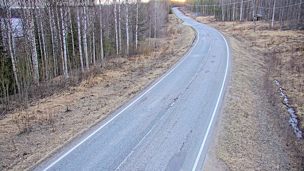 Weather Camera Image Väg 21 Övertorneå, Kattilakoski, Ylitornio, Lappi