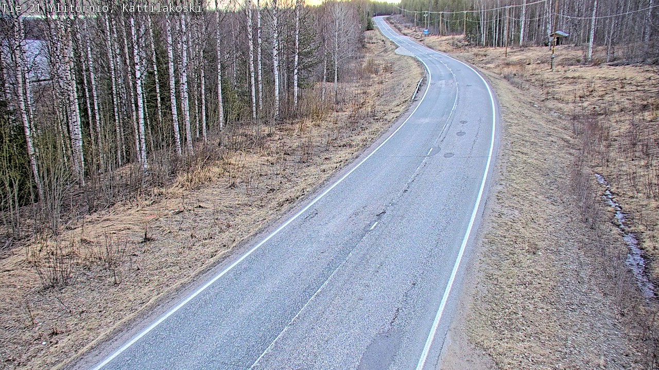 Weather Camera Image Väg 21 Övertorneå, Kattilakoski, Ylitornio, Lappi