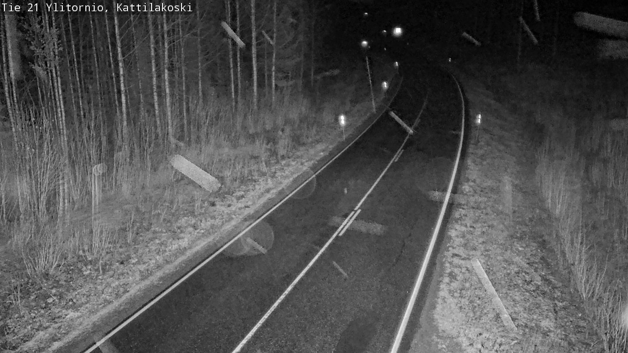 Weather Camera Image Väg 21 Övertorneå, Kattilakoski, Ylitornio, Lappi