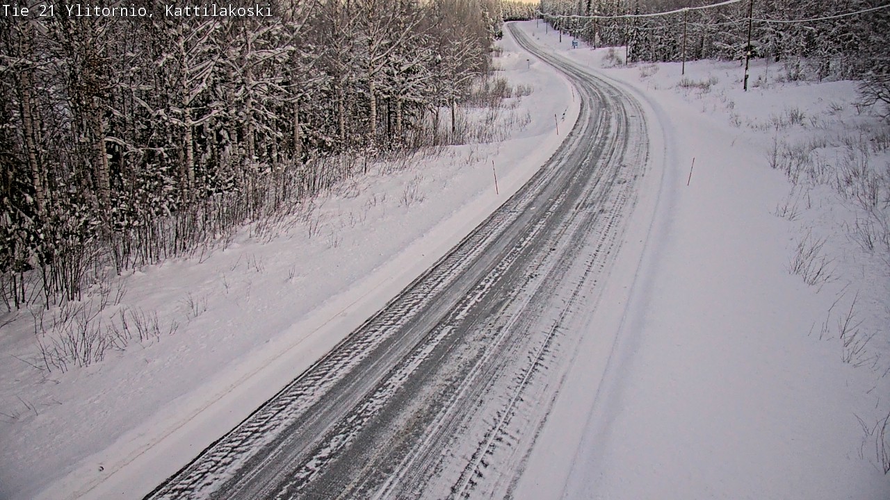 Weather Camera Image Väg 21 Övertorneå, Kattilakoski, Ylitornio, Lappi