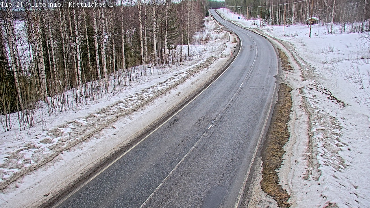 Weather Camera Image Väg 21 Övertorneå, Kattilakoski, Ylitornio, Lappi