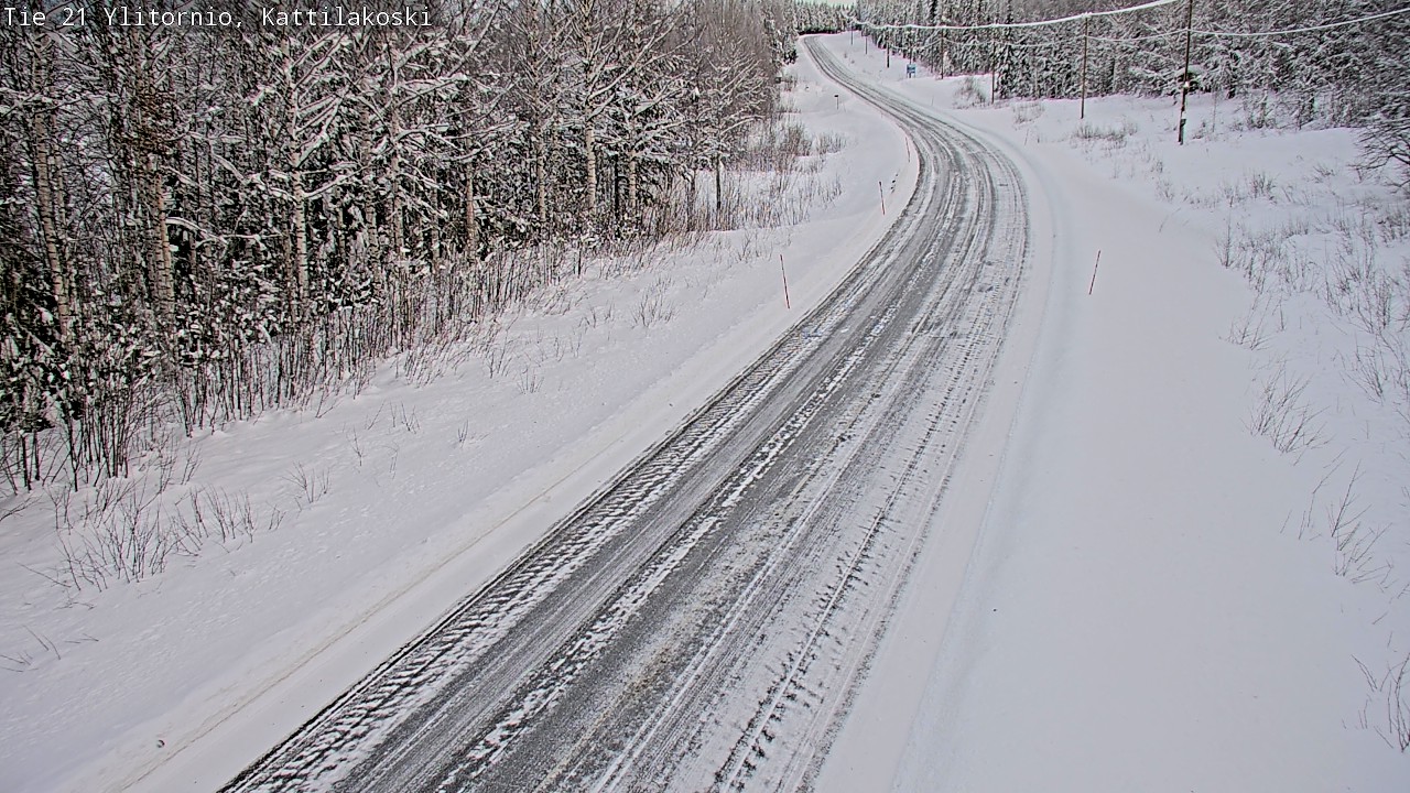 Weather Camera Image Väg 21 Övertorneå, Kattilakoski, Ylitornio, Lappi