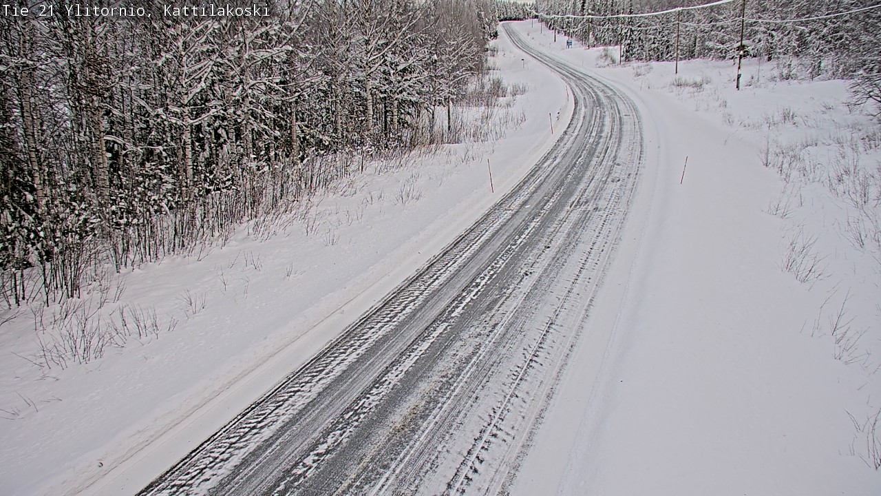 Weather Camera Image Väg 21 Övertorneå, Kattilakoski, Ylitornio, Lappi