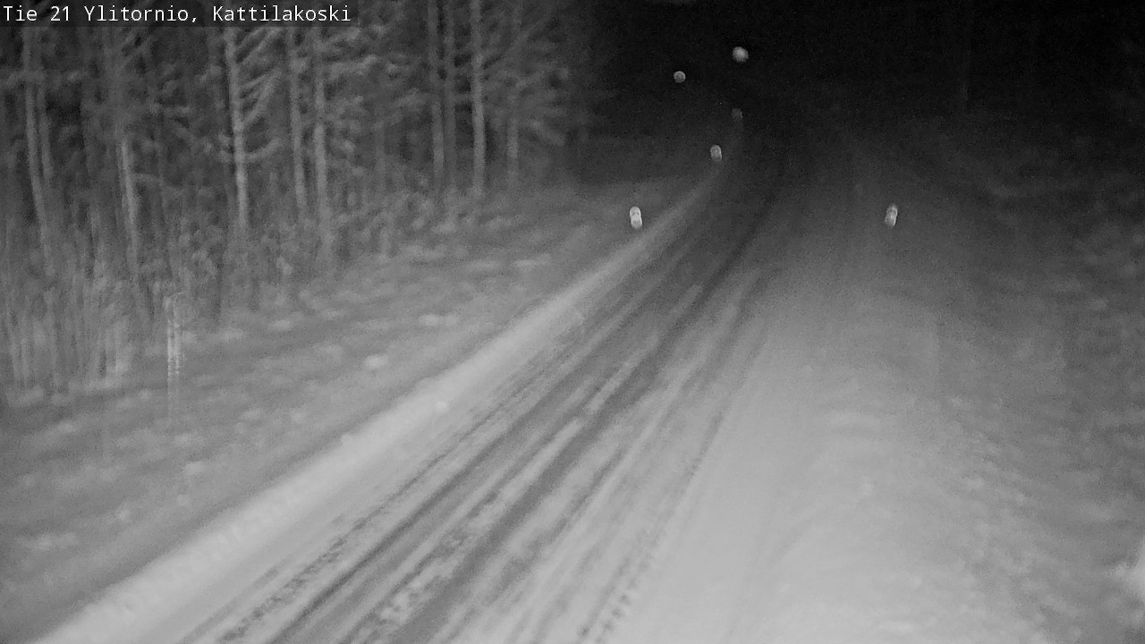 Weather Camera Image Väg 21 Övertorneå, Kattilakoski, Ylitornio, Lappi