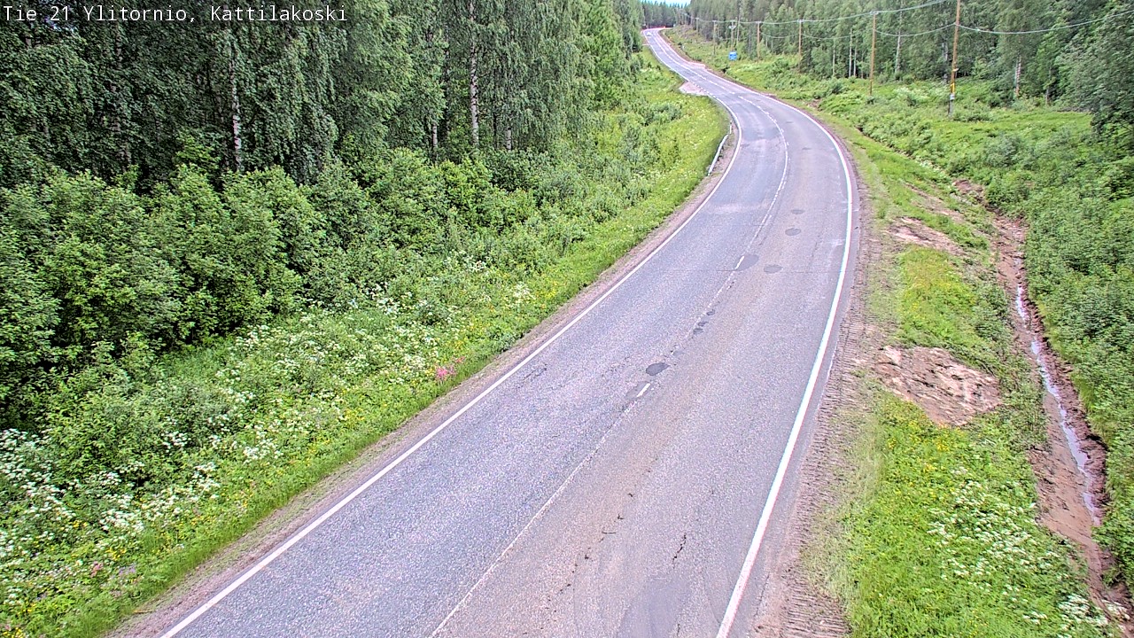 Weather Camera Image Väg 21 Övertorneå, Kattilakoski, Ylitornio, Lappi