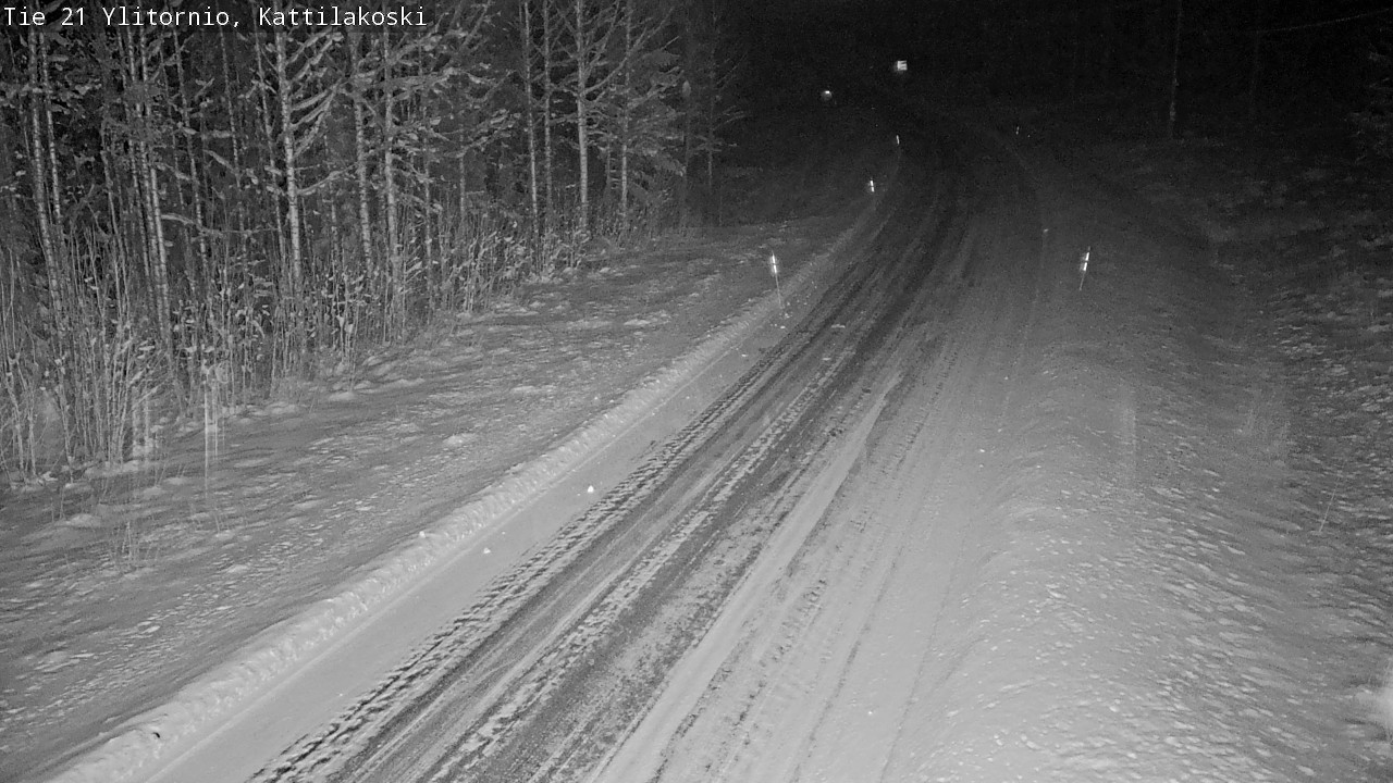 Weather Camera Image Väg 21 Övertorneå, Kattilakoski, Ylitornio, Lappi