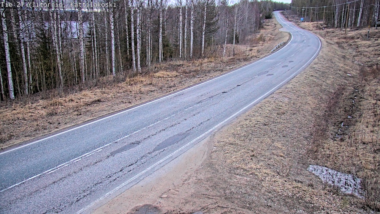 Weather Camera Image Väg 21 Övertorneå, Kattilakoski, Ylitornio, Lappi