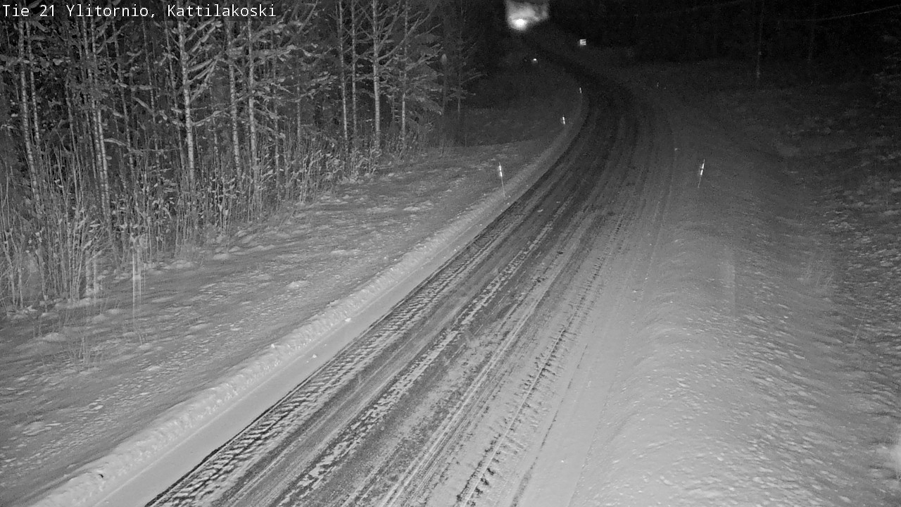 Weather Camera Image Väg 21 Övertorneå, Kattilakoski, Ylitornio, Lappi