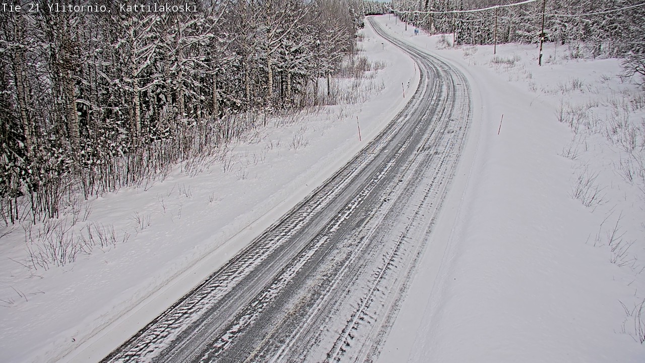 Weather Camera Image Väg 21 Övertorneå, Kattilakoski, Ylitornio, Lappi