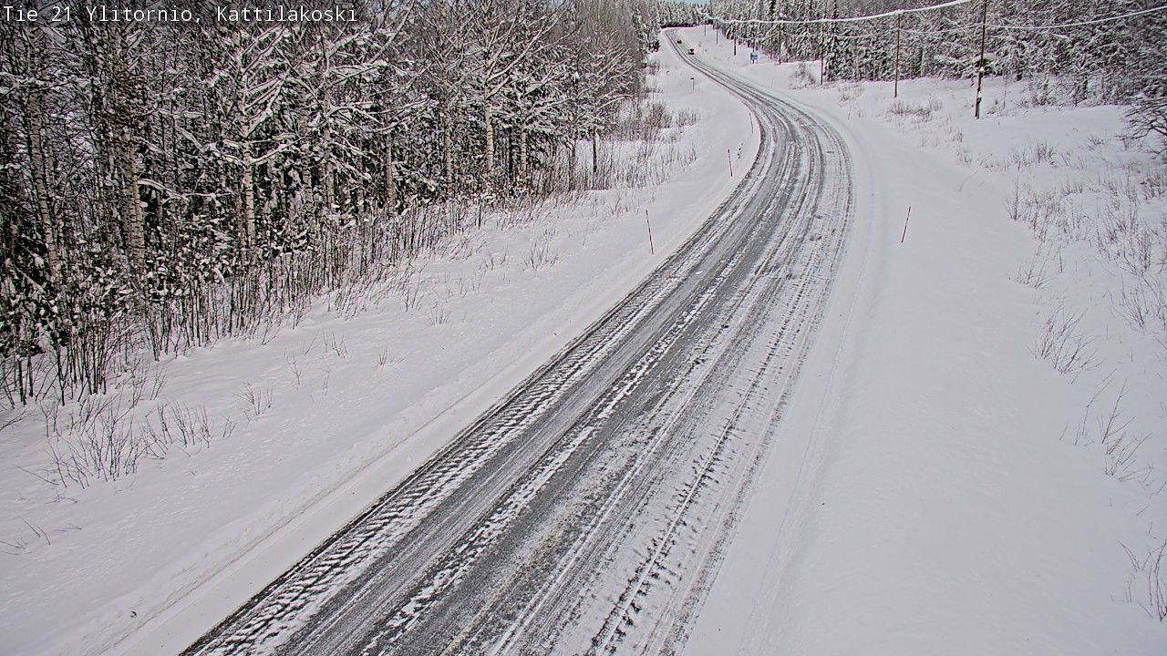 Weather Camera Image Väg 21 Övertorneå, Kattilakoski, Ylitornio, Lappi