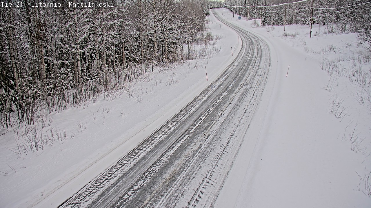 Weather Camera Image Väg 21 Övertorneå, Kattilakoski, Ylitornio, Lappi