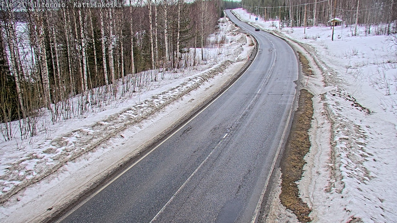 Weather Camera Image Väg 21 Övertorneå, Kattilakoski, Ylitornio, Lappi