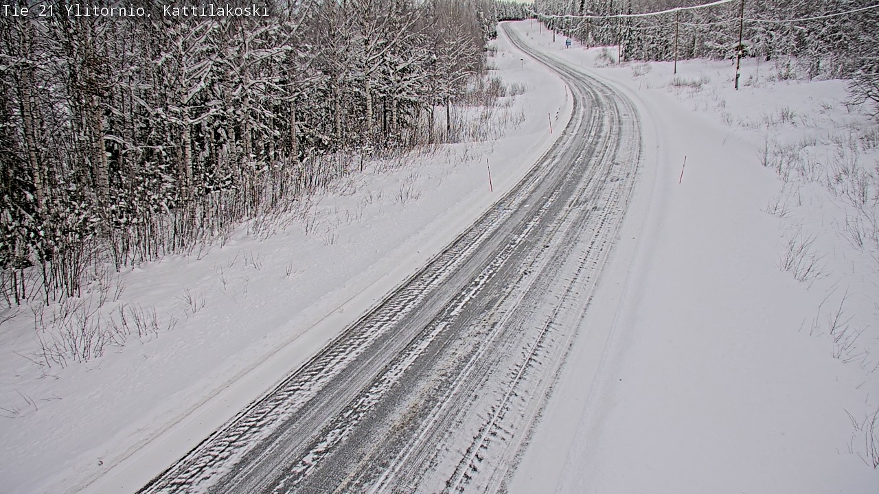 Weather Camera Image Väg 21 Övertorneå, Kattilakoski, Ylitornio, Lappi