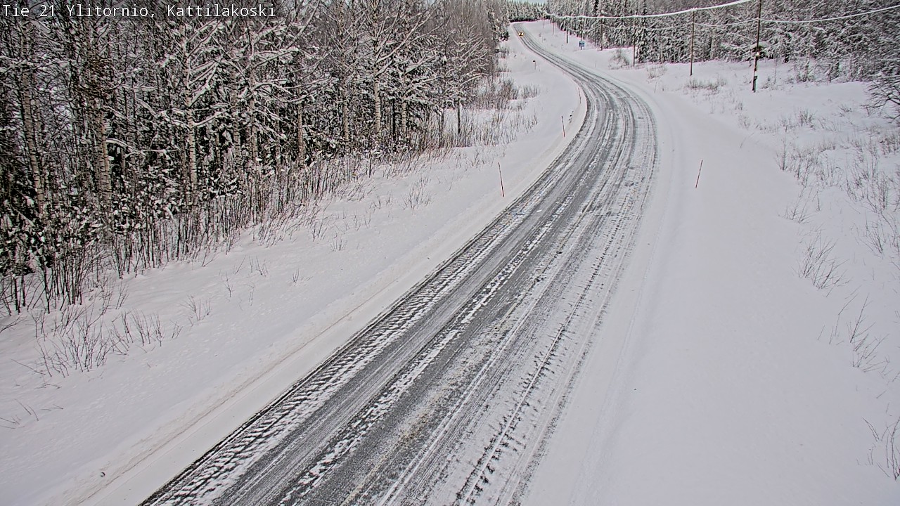 Weather Camera Image Väg 21 Övertorneå, Kattilakoski, Ylitornio, Lappi