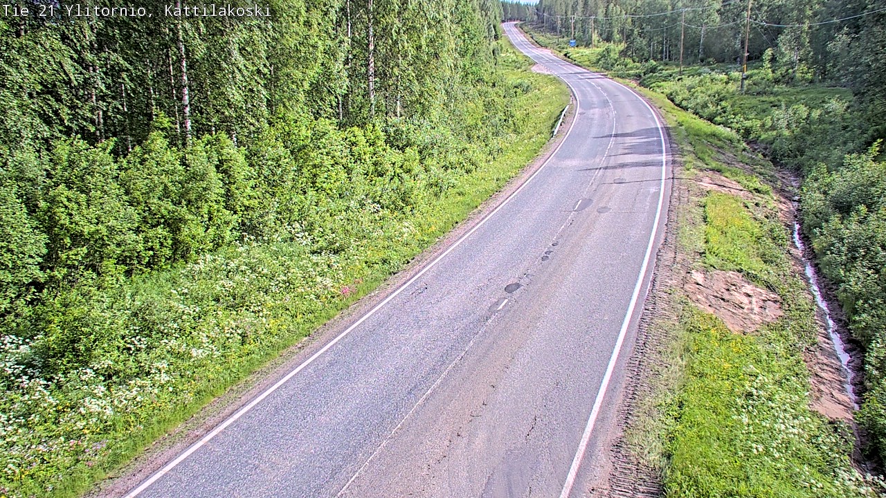 Weather Camera Image Väg 21 Övertorneå, Kattilakoski, Ylitornio, Lappi