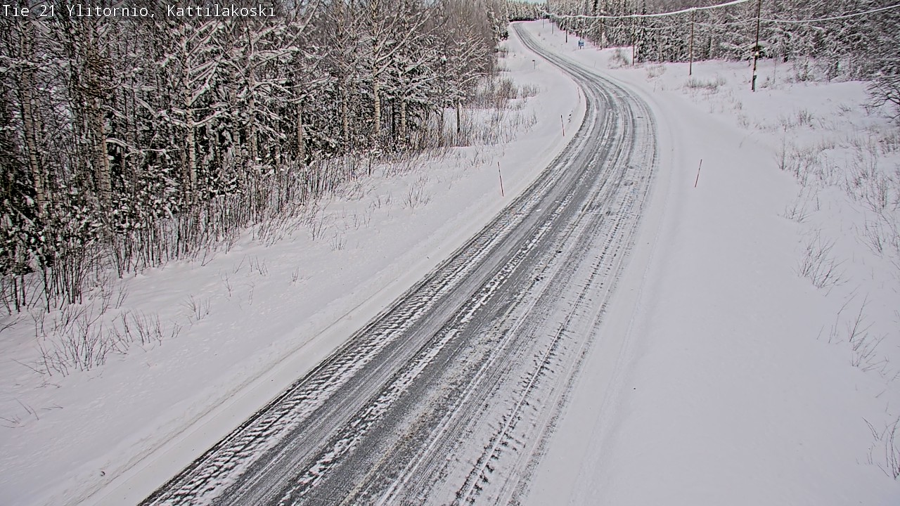 Weather Camera Image Väg 21 Övertorneå, Kattilakoski, Ylitornio, Lappi