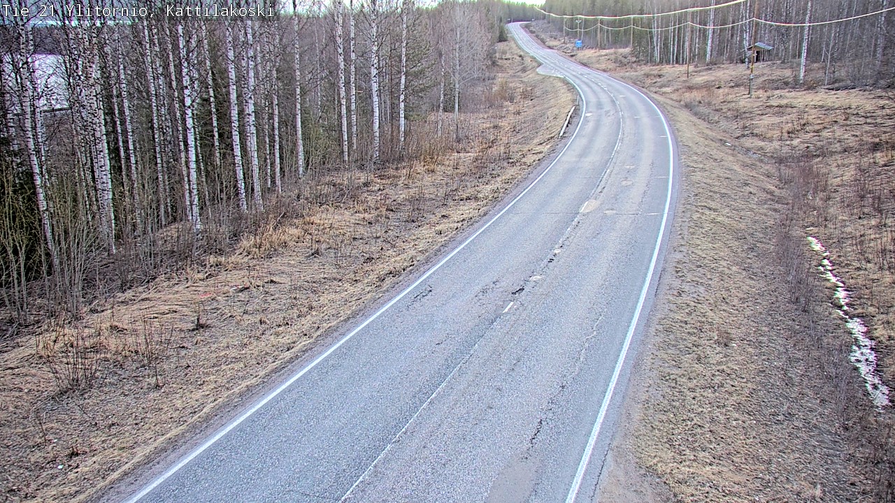 Weather Camera Image Väg 21 Övertorneå, Kattilakoski, Ylitornio, Lappi