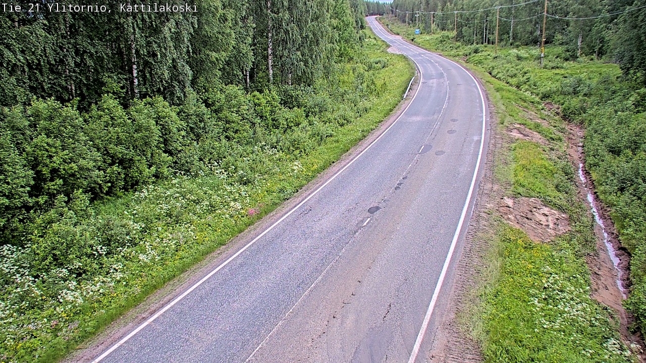Weather Camera Image Väg 21 Övertorneå, Kattilakoski, Ylitornio, Lappi
