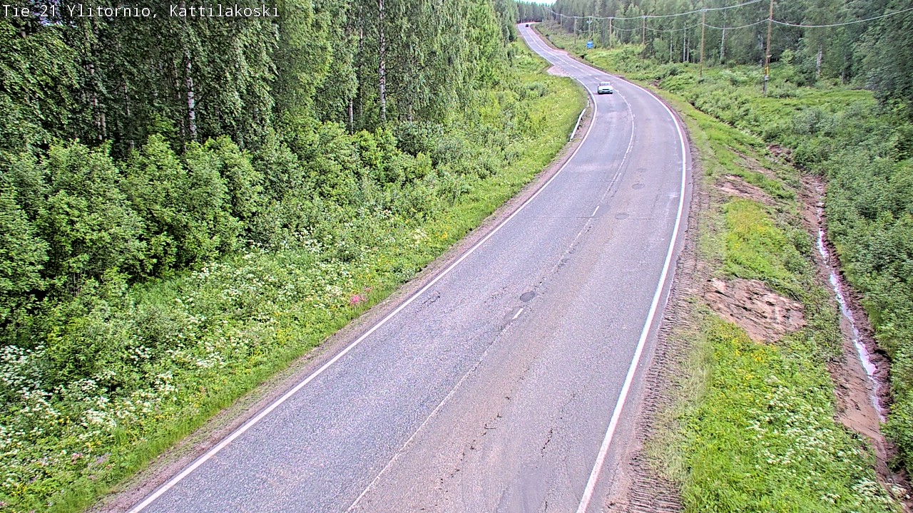 Weather Camera Image Väg 21 Övertorneå, Kattilakoski, Ylitornio, Lappi