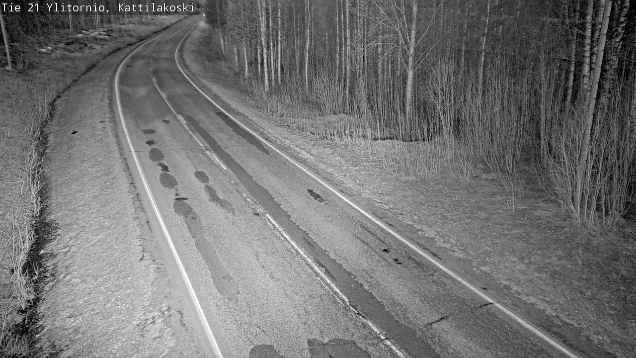 Weather Camera Image Väg 21 Övertorneå, Kattilakoski, Ylitornio, Lappi