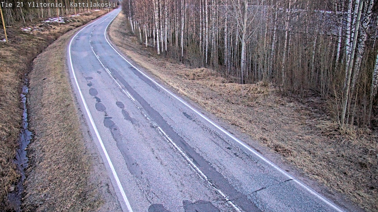 Weather Camera Image Väg 21 Övertorneå, Kattilakoski, Ylitornio, Lappi
