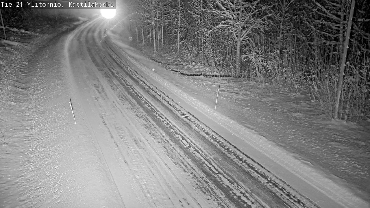 Weather Camera Image Väg 21 Övertorneå, Kattilakoski, Ylitornio, Lappi