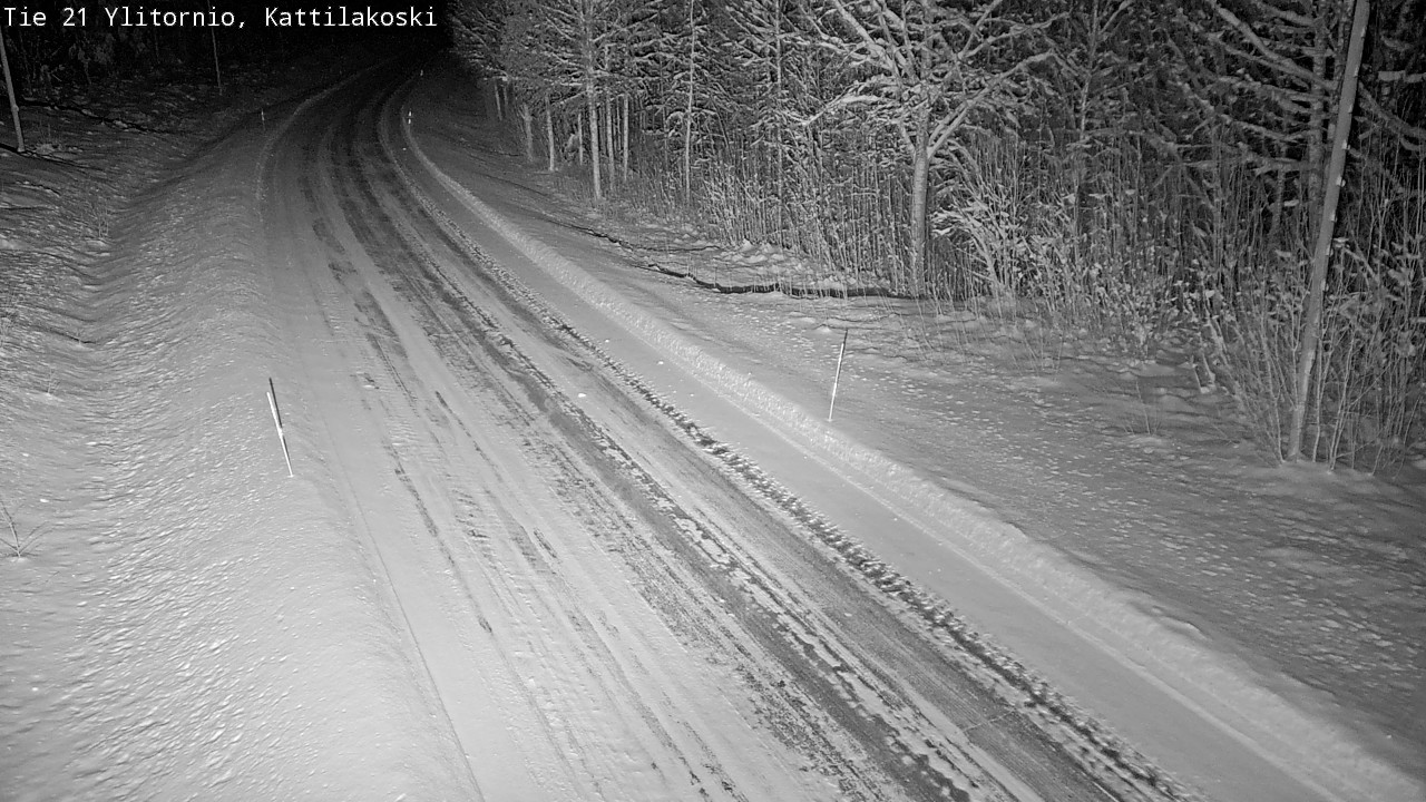 Weather Camera Image Väg 21 Övertorneå, Kattilakoski, Ylitornio, Lappi
