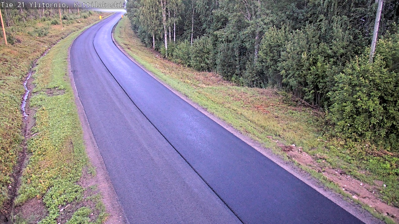 Weather Camera Image Väg 21 Övertorneå, Kattilakoski, Ylitornio, Lappi