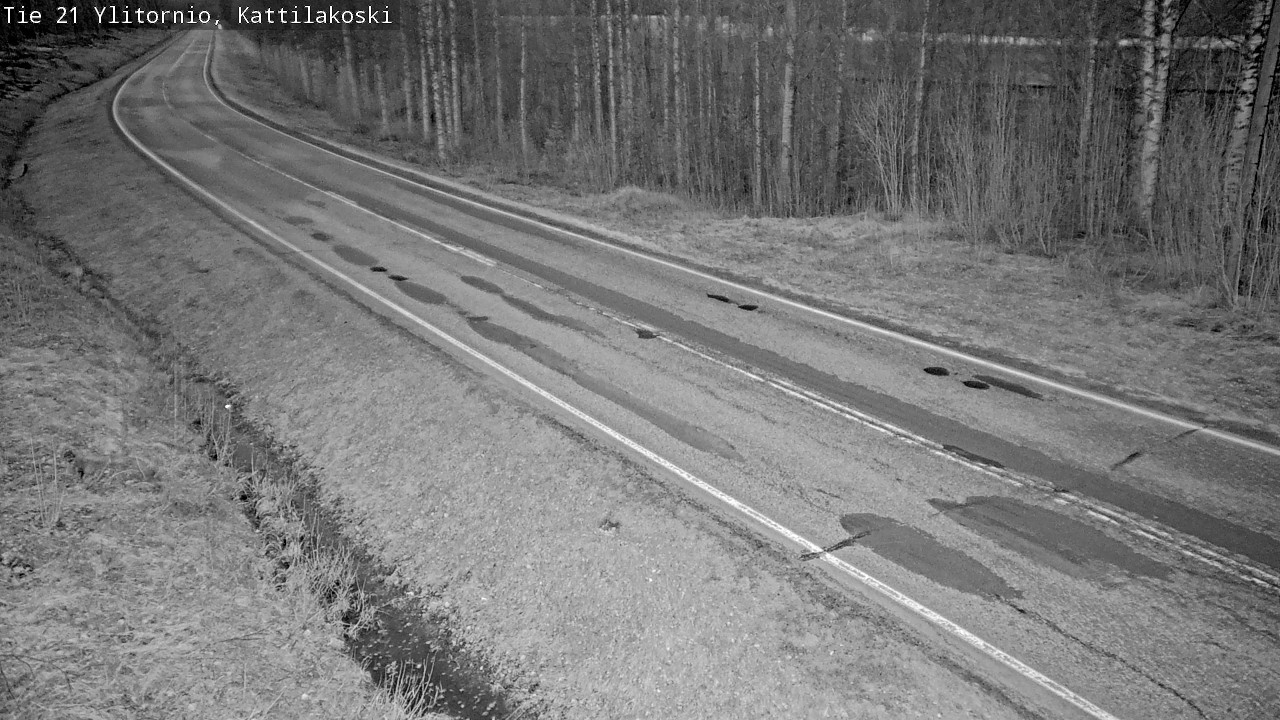 Weather Camera Image Väg 21 Övertorneå, Kattilakoski, Ylitornio, Lappi