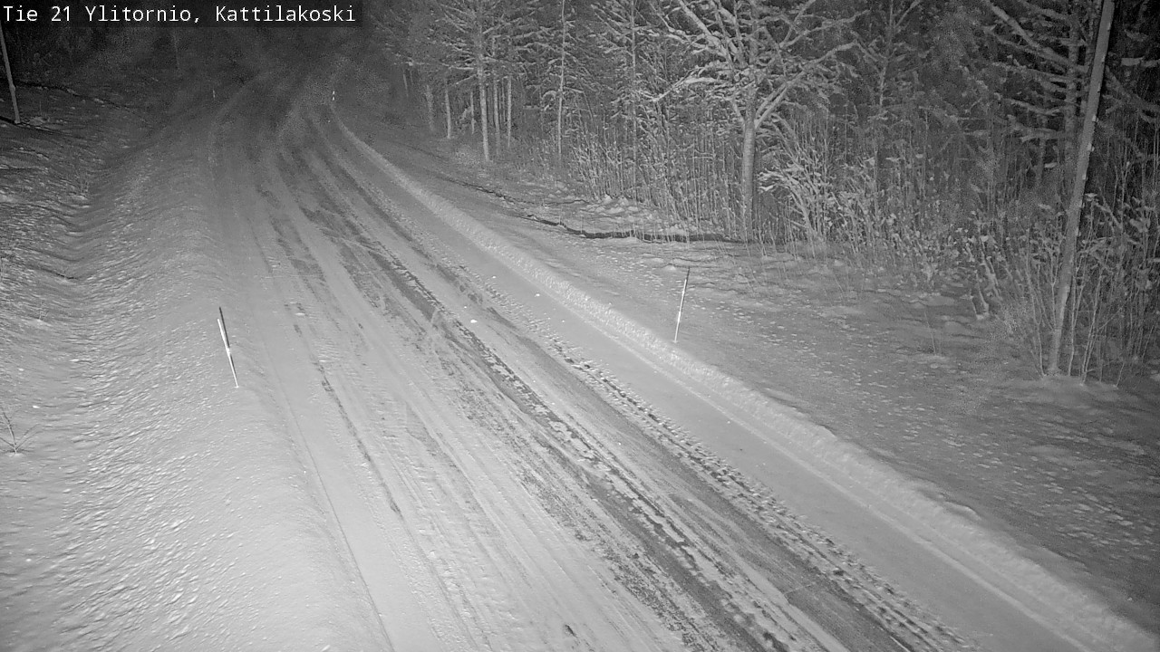 Weather Camera Image Väg 21 Övertorneå, Kattilakoski, Ylitornio, Lappi