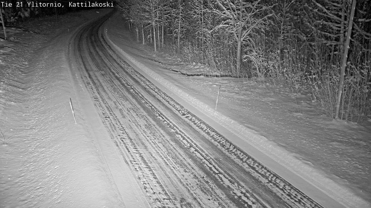 Weather Camera Image Väg 21 Övertorneå, Kattilakoski, Ylitornio, Lappi