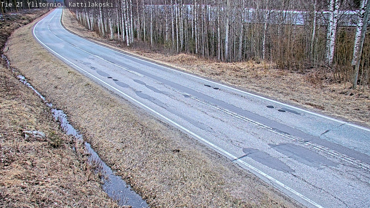Weather Camera Image Väg 21 Övertorneå, Kattilakoski, Ylitornio, Lappi