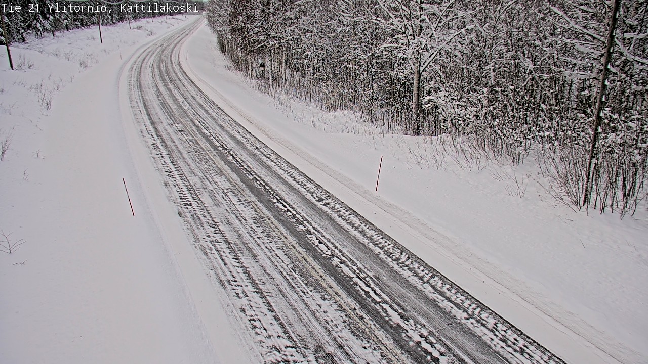 Weather Camera Image Väg 21 Övertorneå, Kattilakoski, Ylitornio, Lappi