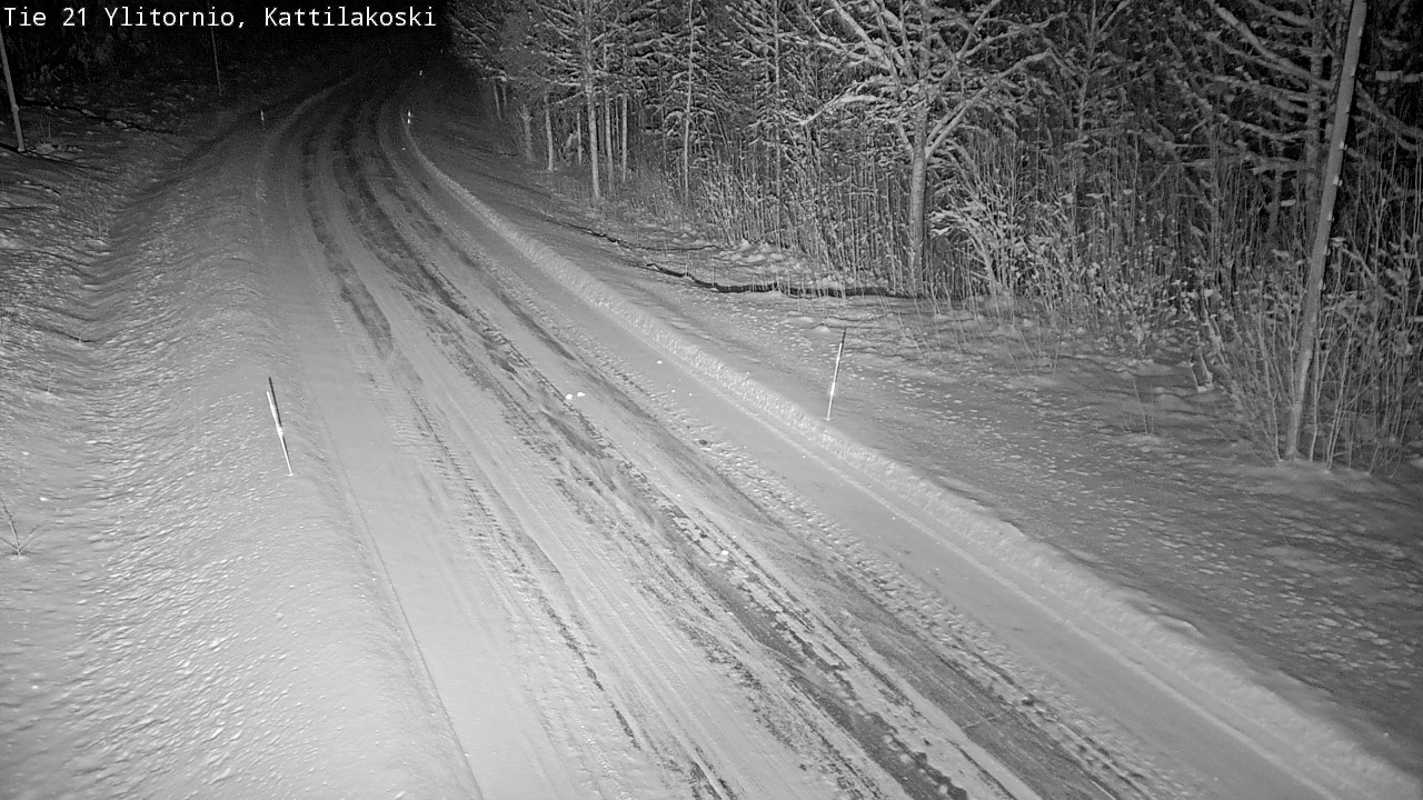 Weather Camera Image Väg 21 Övertorneå, Kattilakoski, Ylitornio, Lappi