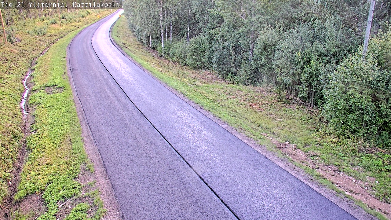 Weather Camera Image Väg 21 Övertorneå, Kattilakoski, Ylitornio, Lappi