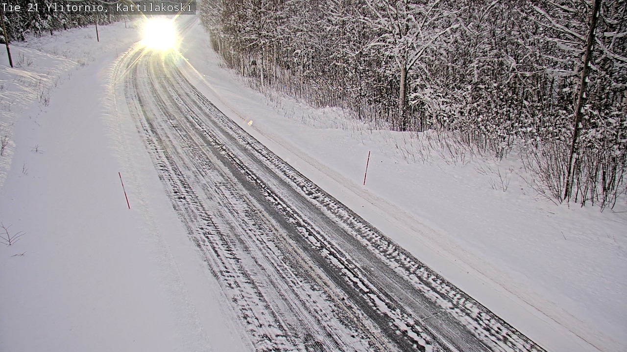 Weather Camera Image Väg 21 Övertorneå, Kattilakoski, Ylitornio, Lappi
