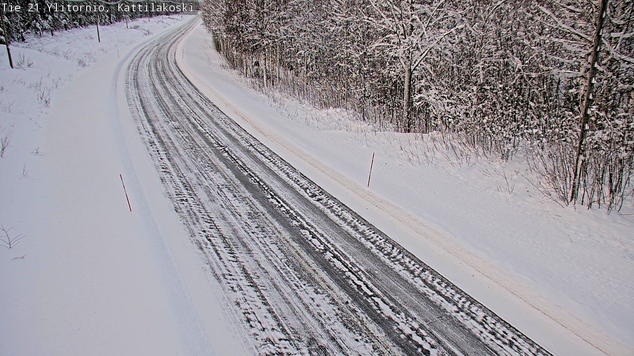 Weather Camera Image Väg 21 Övertorneå, Kattilakoski, Ylitornio, Lappi