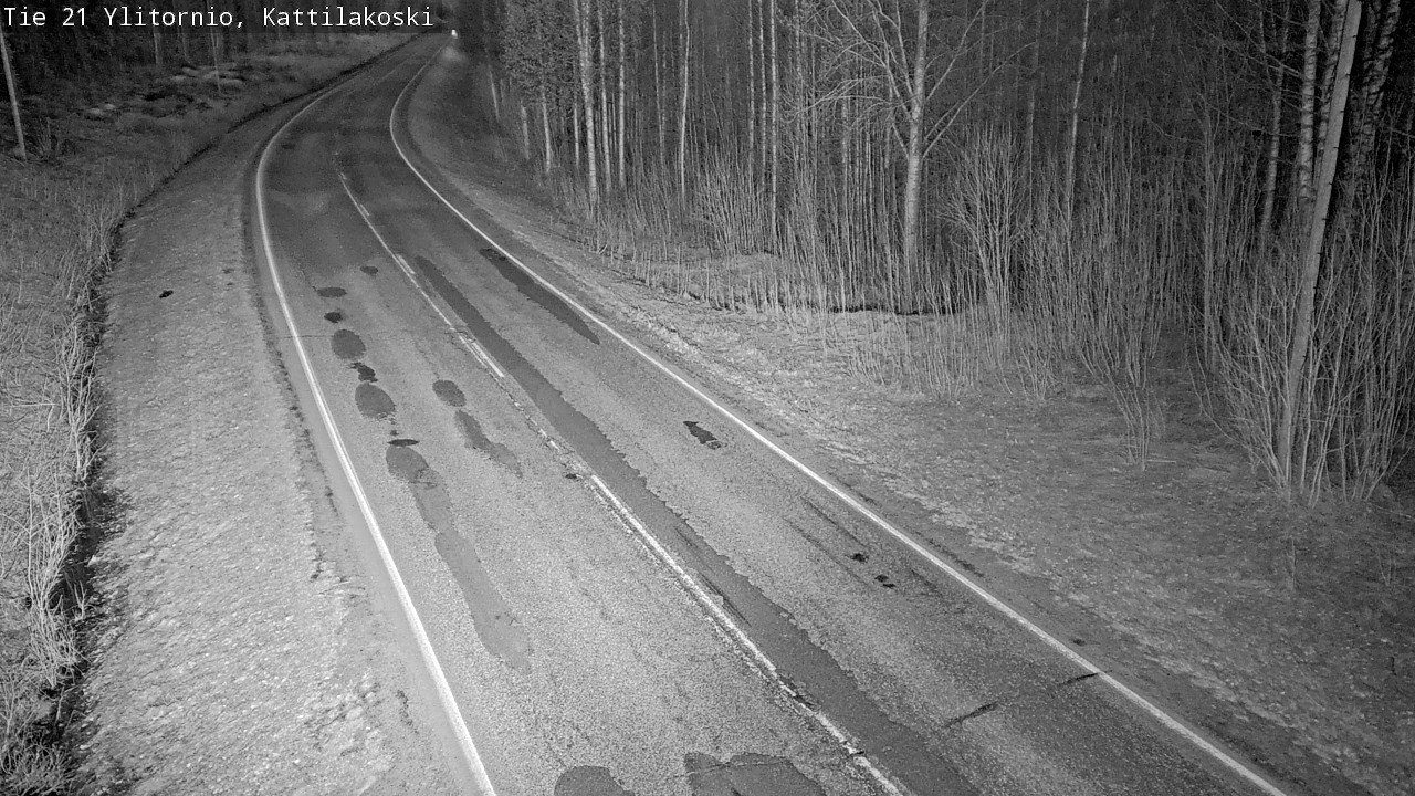 Weather Camera Image Väg 21 Övertorneå, Kattilakoski, Ylitornio, Lappi
