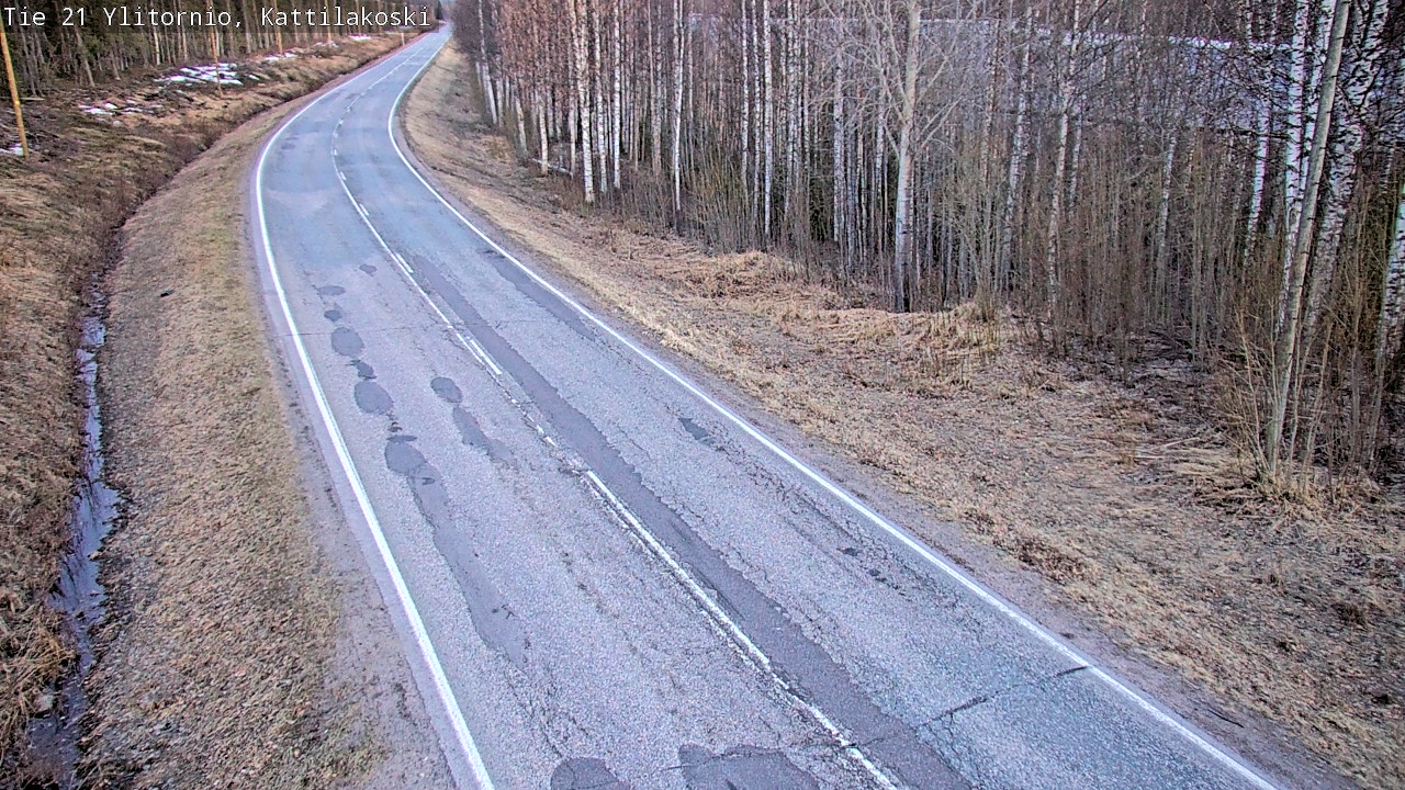 Weather Camera Image Väg 21 Övertorneå, Kattilakoski, Ylitornio, Lappi