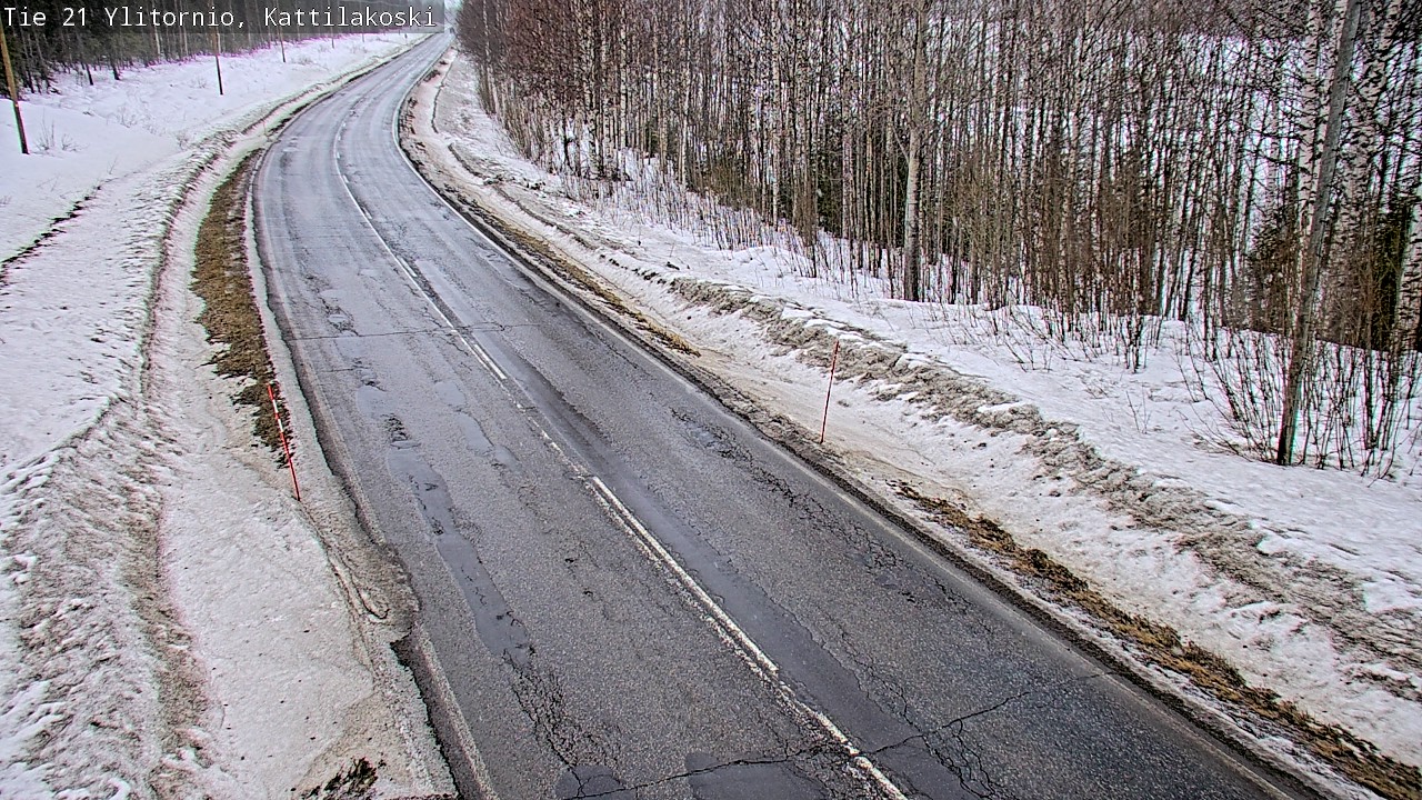 Weather Camera Image Väg 21 Övertorneå, Kattilakoski, Ylitornio, Lappi