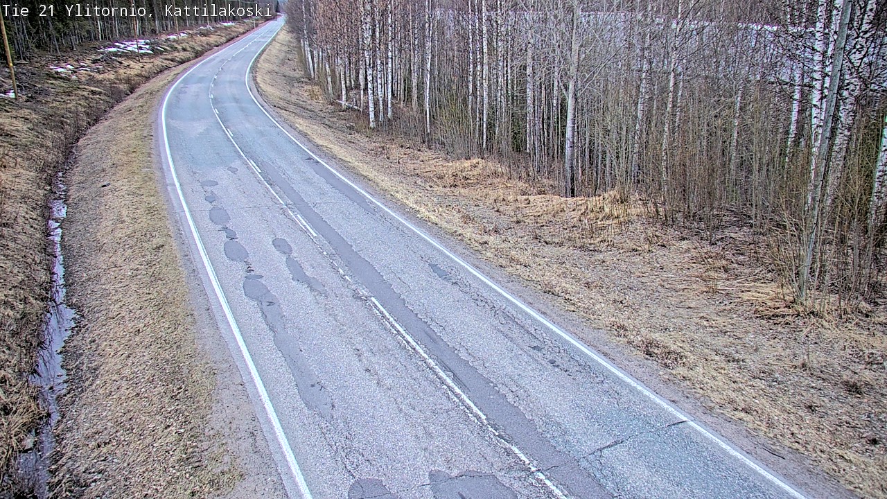 Weather Camera Image Väg 21 Övertorneå, Kattilakoski, Ylitornio, Lappi