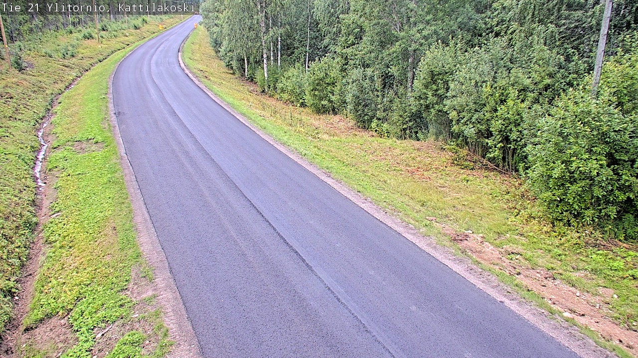 Weather Camera Image Väg 21 Övertorneå, Kattilakoski, Ylitornio, Lappi