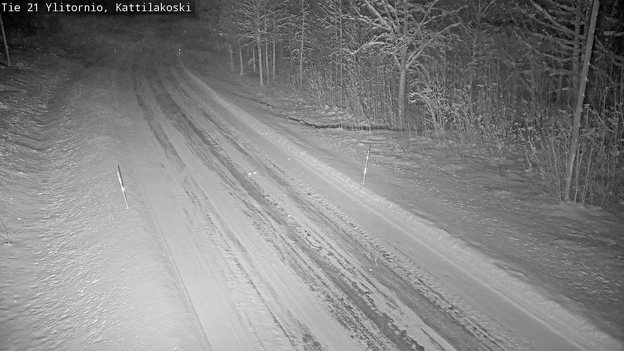 Weather Camera Image Väg 21 Övertorneå, Kattilakoski, Ylitornio, Lappi