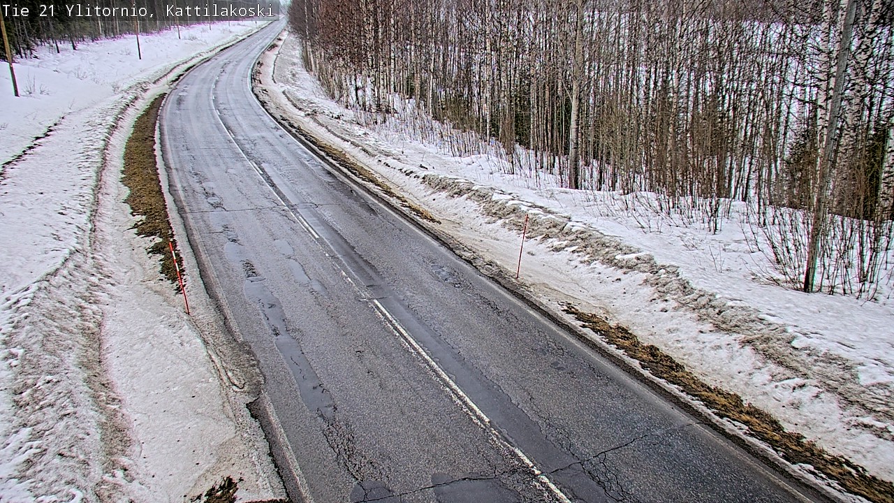 Weather Camera Image Väg 21 Övertorneå, Kattilakoski, Ylitornio, Lappi