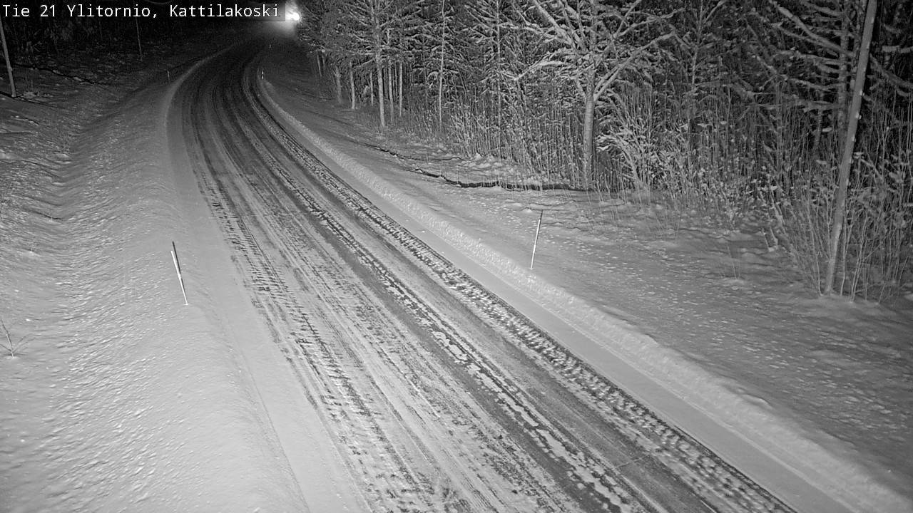 Weather Camera Image Väg 21 Övertorneå, Kattilakoski, Ylitornio, Lappi