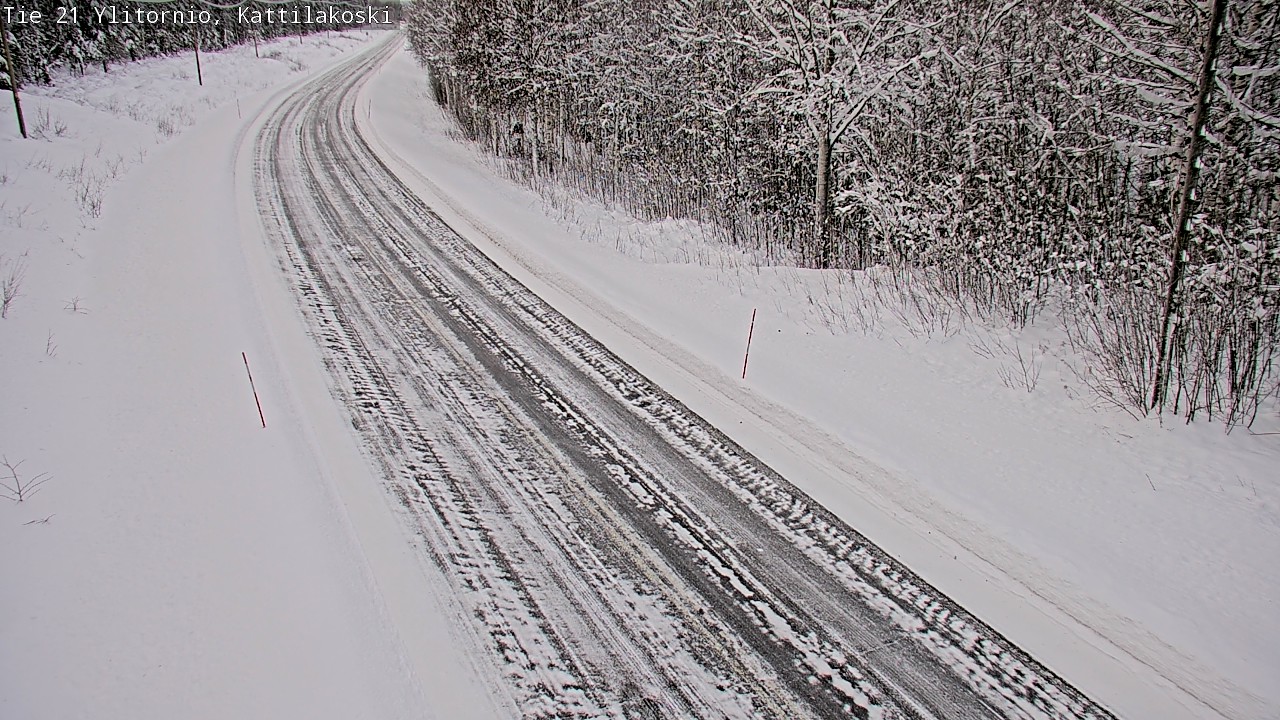 Weather Camera Image Väg 21 Övertorneå, Kattilakoski, Ylitornio, Lappi