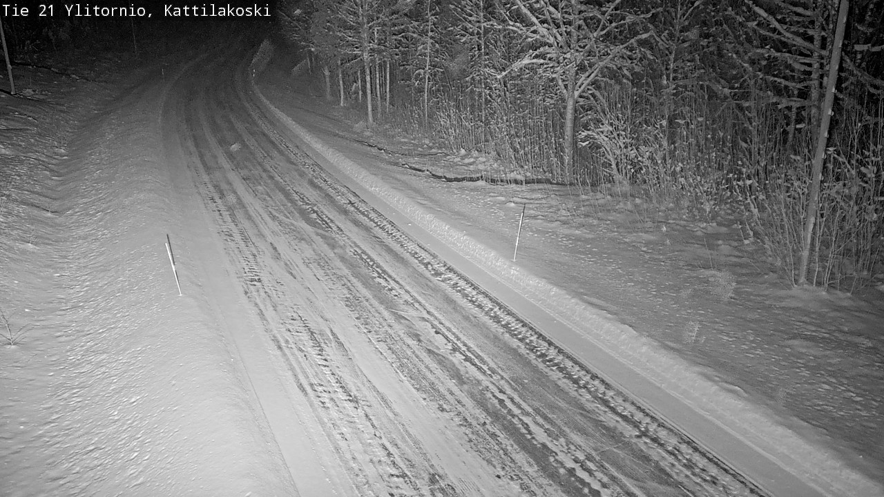 Weather Camera Image Väg 21 Övertorneå, Kattilakoski, Ylitornio, Lappi