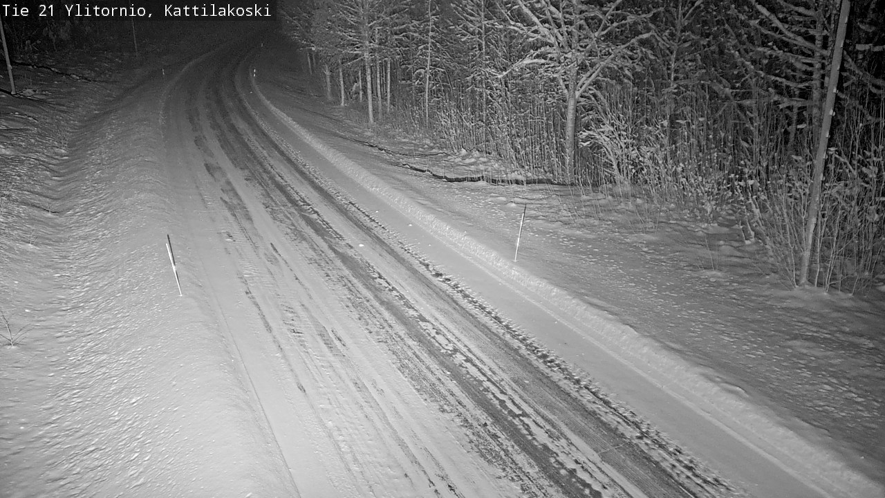 Weather Camera Image Väg 21 Övertorneå, Kattilakoski, Ylitornio, Lappi