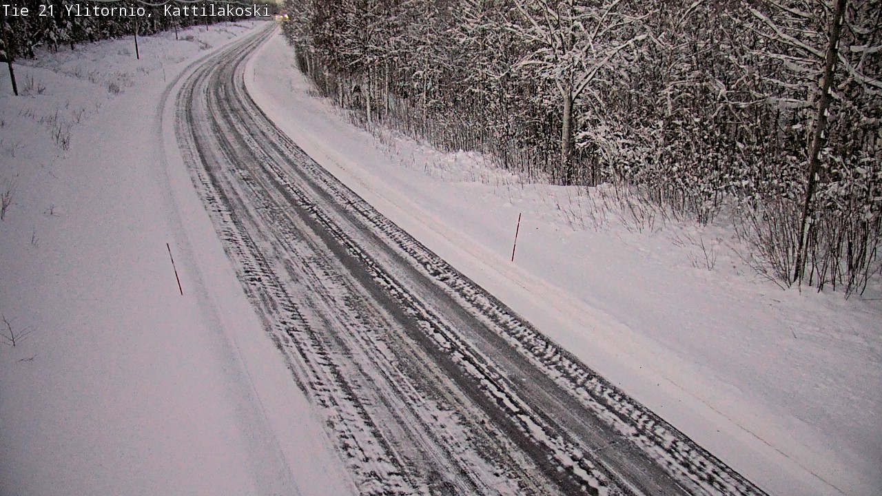 Weather Camera Image Väg 21 Övertorneå, Kattilakoski, Ylitornio, Lappi