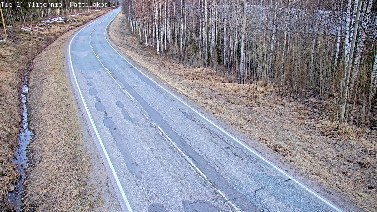 Weather Camera Image Väg 21 Övertorneå, Kattilakoski, Ylitornio, Lappi